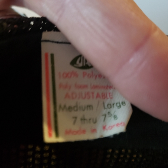 Vintage Retro 80s Black White Curling Club Snap Back Trucker Hat, Mesh Cap - Picture 7 of 9